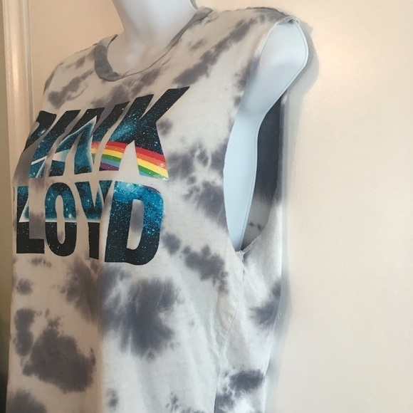 Pink Floyd Women’s Tie Dye Graphic Tee Sleeveless Size Small - Picture 3 of 8